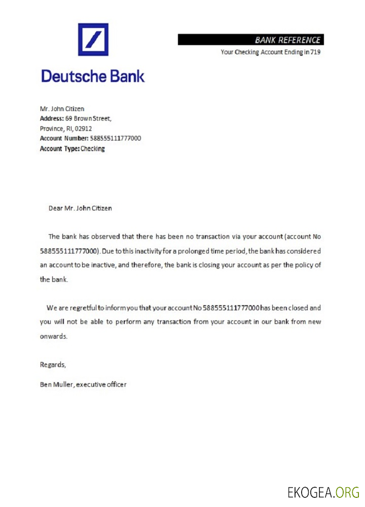 Référence Germany , Deutsche bank , closure